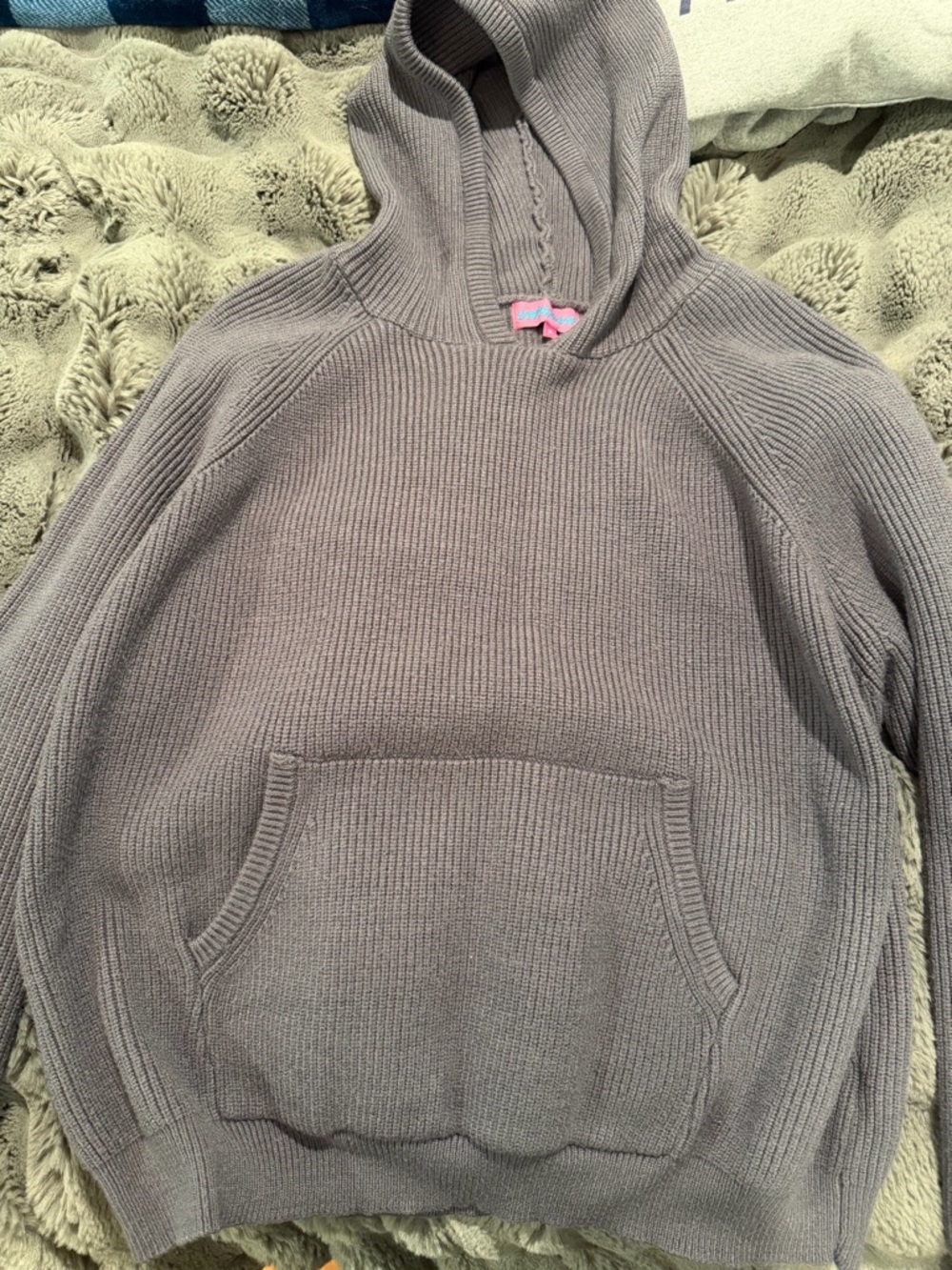 Edikted Hooded Knit Sweater - Gray